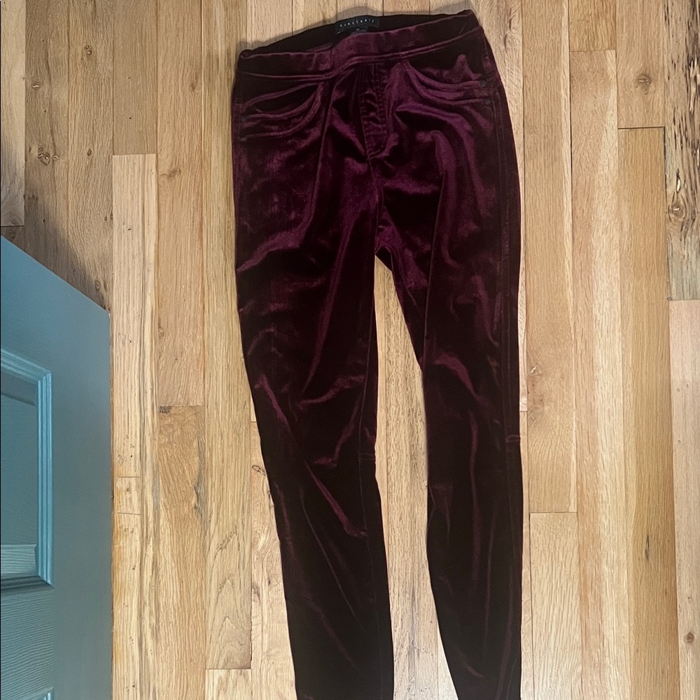 Sanctuary Rich Burgundy Velvet leggings